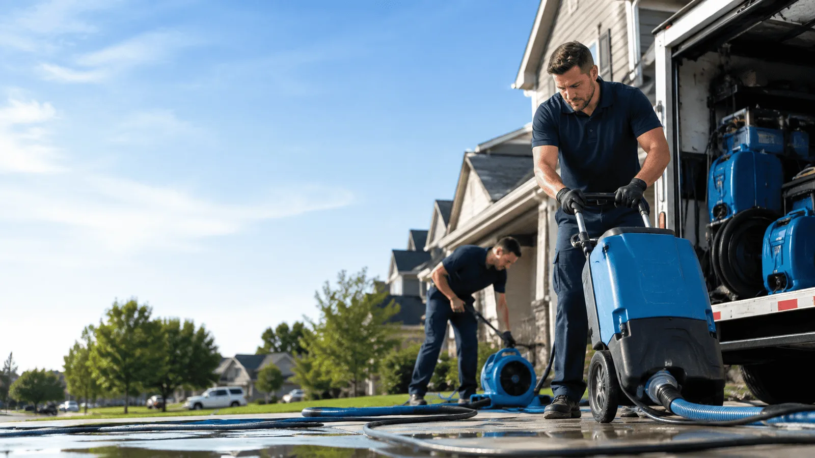 Basement Flooding being performed in Green Valley Lake, CA